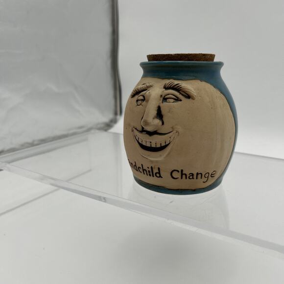 Grandchild change Pottery Jar Booty Banks 4 3/4 x 4 1/2” - Picture 3 of 16